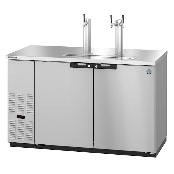 Hoshizaki Refrigerator, Two Section, Stainless Steel Back Bar Direct Draw, Solid Doors, DD59-S - main